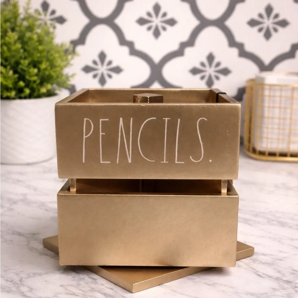Rae Dunn Metallic Gold Pencil and Pen Holder